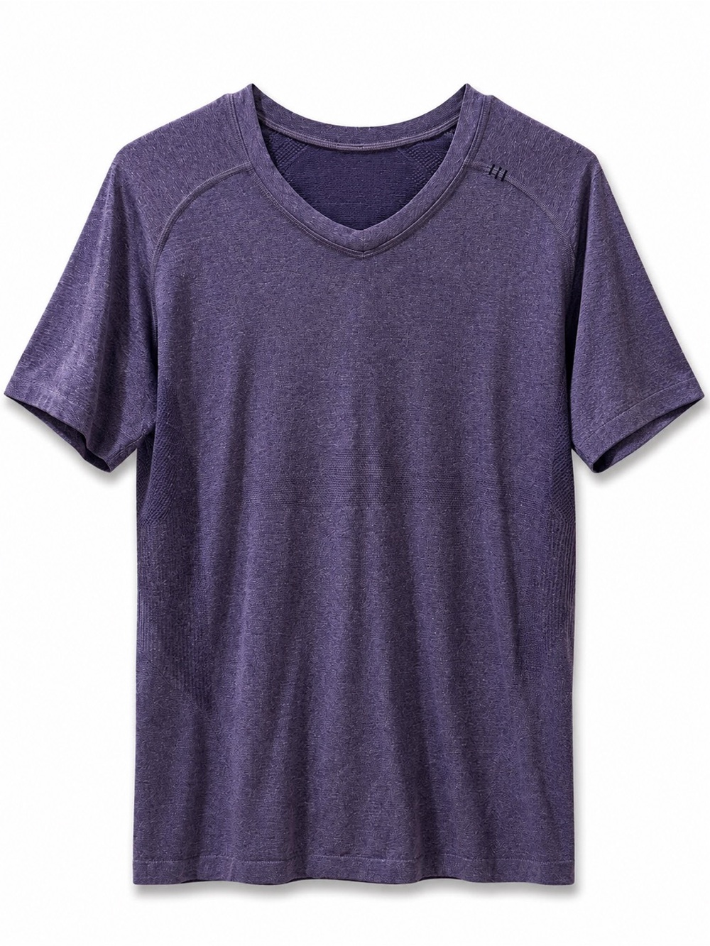 Lululemon Metal Vent Tech V-Neck Shirt Heathered Purple M